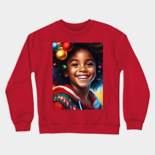 Black Girl Christmas Crewneck Sweatshirt